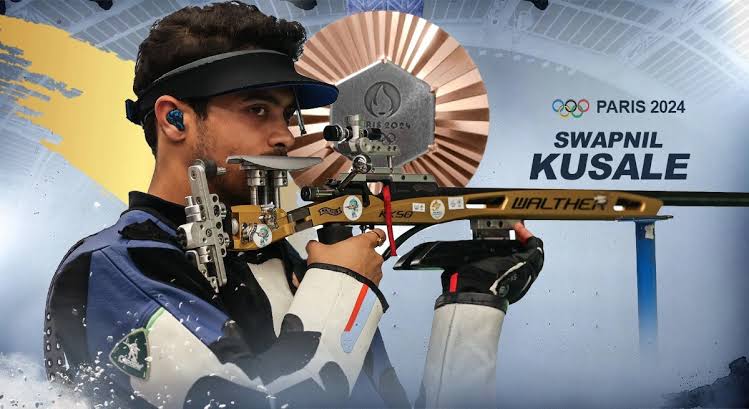 कोल्हापूरच्या स्वप्नीलनं इतिहास घडविला Paris Olympics 2024 : Swapnil Kusale is in action in Men's 50m Rifle 3-Positions Final